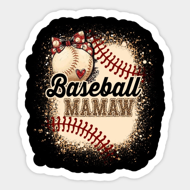 Baseball Mamaw For Grandma Women Mother's Day Gifts Sticker by Lisa L. R. Lyons